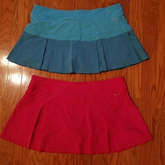 2 Nike tennis skirt/skort teal and pink - Picture 2 of 3